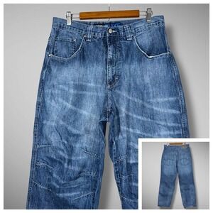 Vintage Lot‎ 29 Luxe Jeans Mens 36x32 Blue Denim Skater Grunge Hip Hop Baggy Y2K
